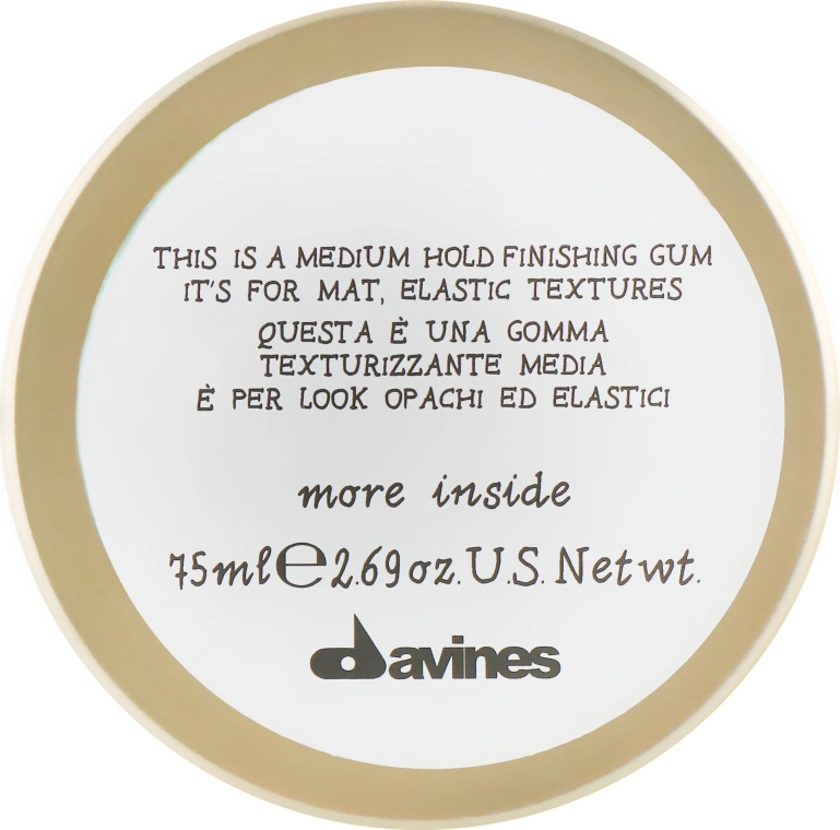 Davines Еластик-гель для рухливих структур More Inside Medium Hold Finishing Gum - фото N1