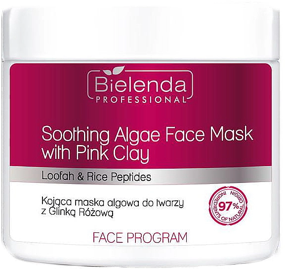 Bielenda Professional Заспокійлива маска з водоростей з рожевою глиною Mask - фото N1