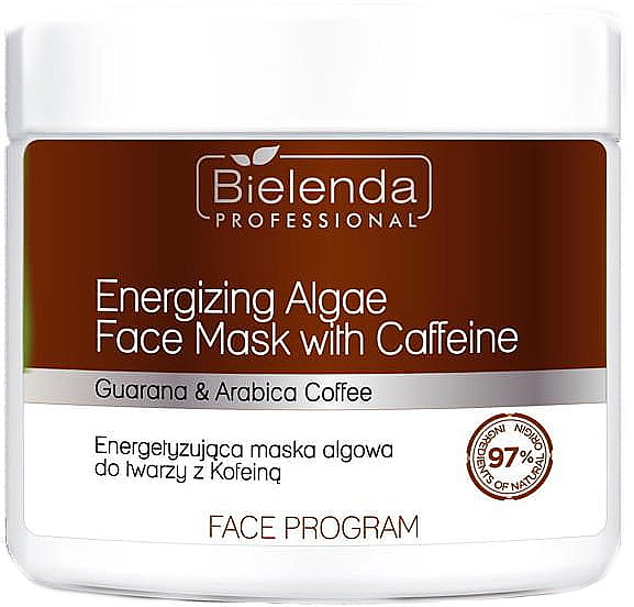 Bielenda Professional Енергетична маска для обличчя з водоростей з кофеїном Mask - фото N1