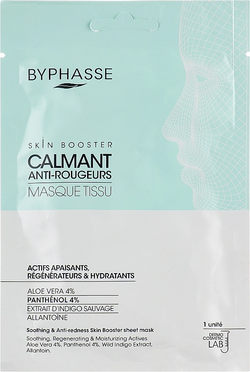 Byphasse Тканинна маска зі заспокійливою дією й проти почервонінь Skin Booster Soothing & Anti-Redness Sheet Mask - фото N1
