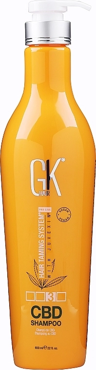 Шампунь зволожувальний з веганським протеїном - GKhair CBD Vegan Shampoo, 650 мл - фото N1