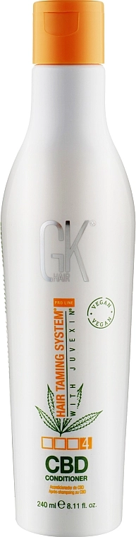 Кондиционер увлажняющий с веганским протеином - GKhair CBD Vegan Conditioner, 240 мл - фото N1