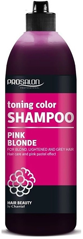 Тонувальний шампунь - Prosalon Toning Color Shampoo Pink Blonde, 500 мл - фото N1