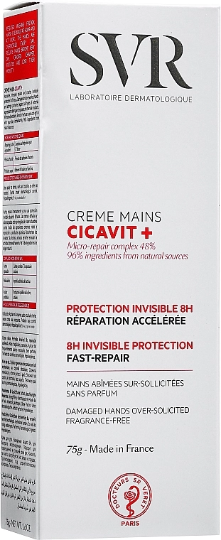 SVR Крем для рук Cicavit+ 8H Invisible Protection Fast-Repair Hand Cream - фото N2