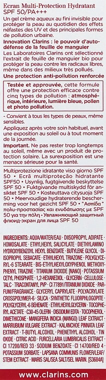 Clarins Увлажняющий защитный флюид-экран для лица UV Plus [5P] Anti-Pollution SPF 50 Rose - фото N3