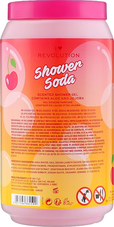 I Heart Revolution Гель для душу з ароматом вишні Tasty Shower Soda Cherry Scented Shower Gel - фото N2