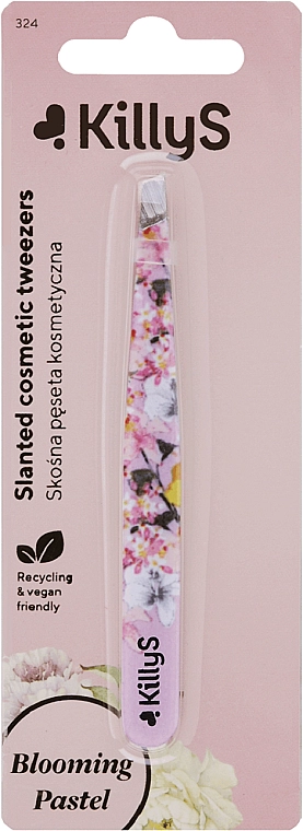 KillyS Пінцет косметичний, скошений Blooming Pastel Cosmetic Tweezers - фото N1