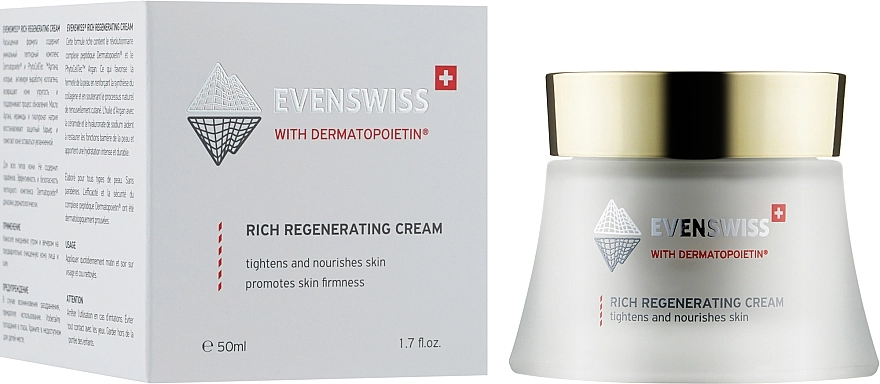 Evenswiss Насичений відновлювальний крем для сухої шкіри обличчя Rich Regenerating Cream - фото N2