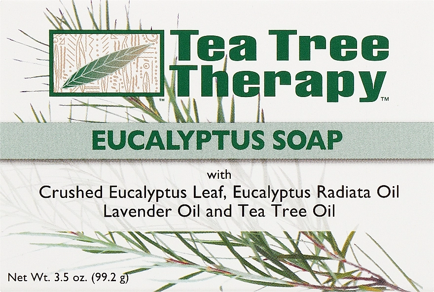 Tea Tree Therapy Мыло эвкалиптовое отшелушивающее на растительной основе Eucalyptus Soap - фото N1