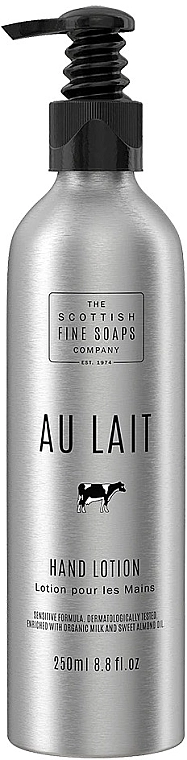 Scottish Fine Soaps Лосьон для рук Au Lait Hand Lotion (aluminium bottle) - фото N1