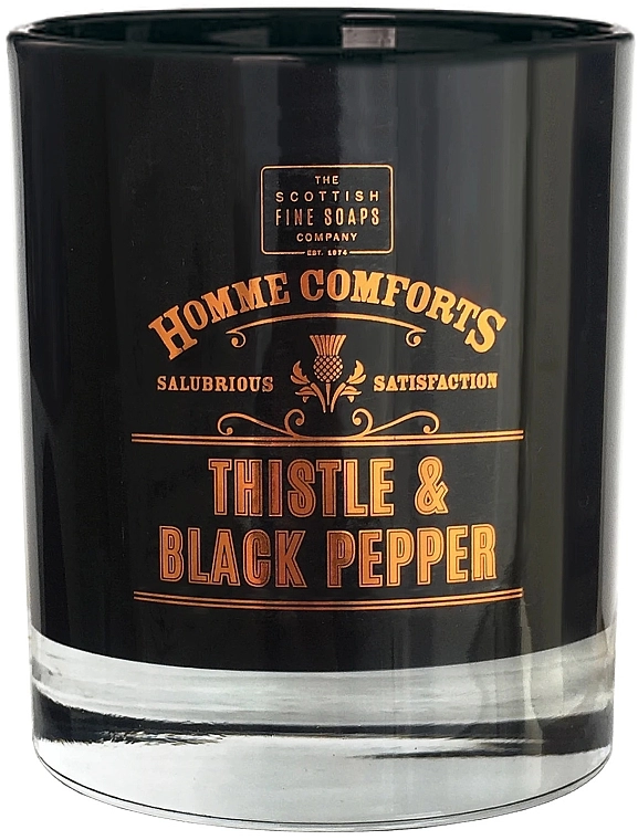 Scottish Fine Soaps Men’s Grooming Thistle & Black Pepper Парфюмированная свеча - фото N1