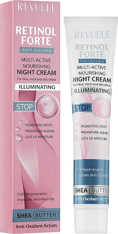 Revuele Мультиактивный питательный ночной крем для лица Retinol Forte Multi-Active Nourishing Night Cream - фото N2