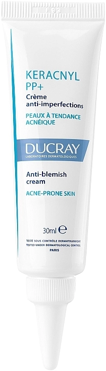 Ducray Крем проти дефектів шкіри, схильної до акне Keracnyl PP+ Anti-Blemish Cream - фото N1