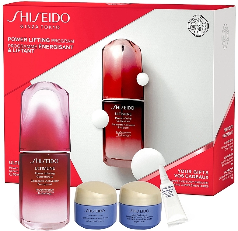 Shiseido Набор Power Lifting Program Set (f/con/50ml + f/cream/15ml + f/cream/15ml + eye/cream/3ml) - фото N1