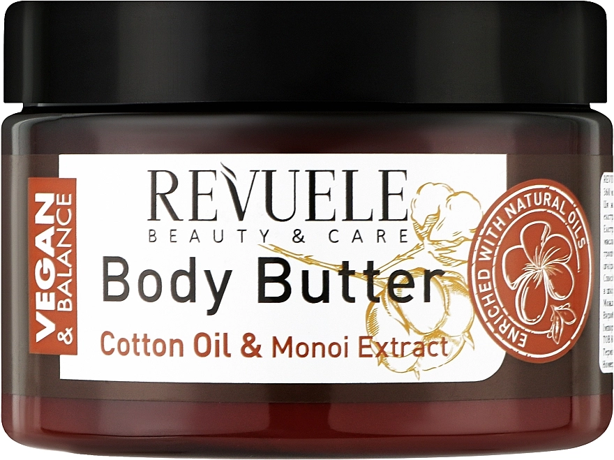 Revuele Баттер для тела "Хлопковое масло и экстракт монои" Vegan & Balance Body Butter Cotton Oil & Monoi Extract - фото N1