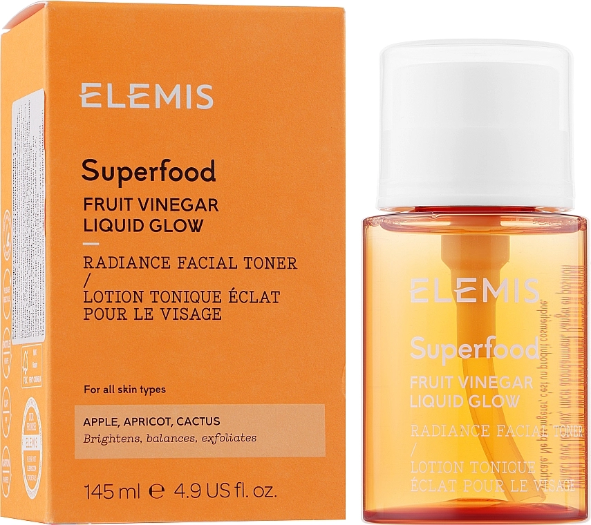 Elemis Тонер для обличчя для сяйва шкіри Superfood Fruit Vinegar Liquid Glow - фото N2