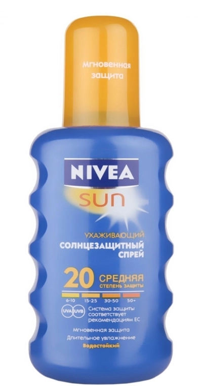 Nivea Сонцезахисний спрей SPF20 Sun Care Spray Solare Inratante - фото N1