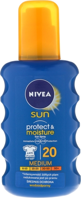 Nivea Сонцезахисний спрей SPF20 Sun Care Spray Solare Inratante - фото N3