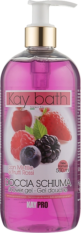 KayPro Гель для душа с голубикой и красными ягодами Kay Bath Shower Gel - фото N1