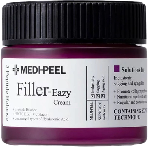 Зміцнюючий крем-філер з пептидами та EGF від зморшок - Medi peel Filler Eazy Cream, 50 мл - фото N1