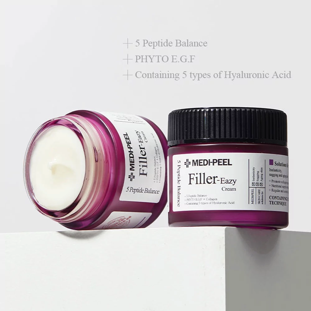 Укрепляющий крем-филлер с пептидами и EGF от морщин - Medi peel Filler Eazy Cream, 50 мл - фото N2