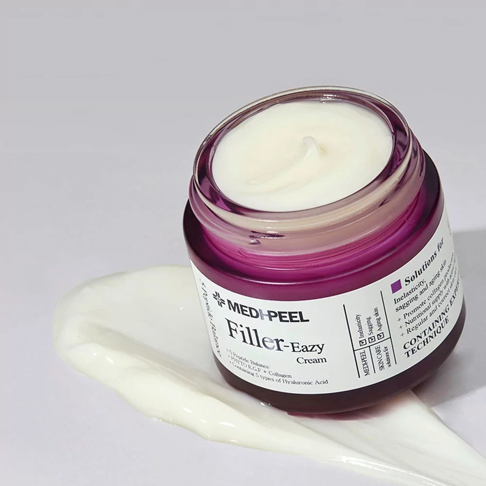 Укрепляющий крем-филлер с пептидами и EGF от морщин - Medi peel Filler Eazy Cream, 50 мл - фото N4