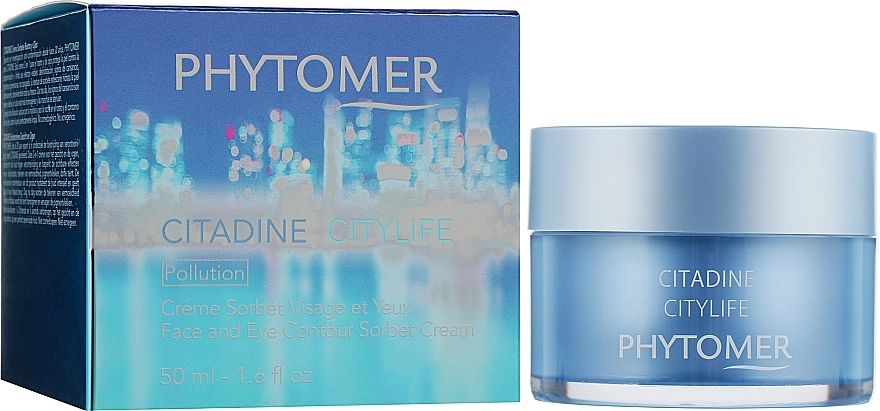 Крем для лица и контура глаз - Phytomer Citylife Face And Eye Contour Sorbet Cream, 50 мл - фото N2