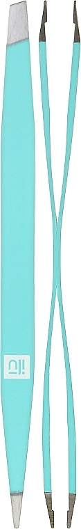 Пинцет двухсторонний - Ilu Double-sided Tweezers, голубой - фото N1
