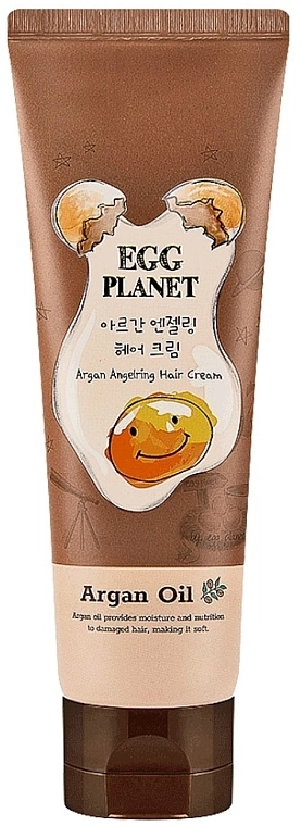 Крем для пошкодженого волосся з аргановим маслом - Daeng Gi Meo Ri Egg Planet Argan Angeling Hair Cream, 120 мл - фото N1