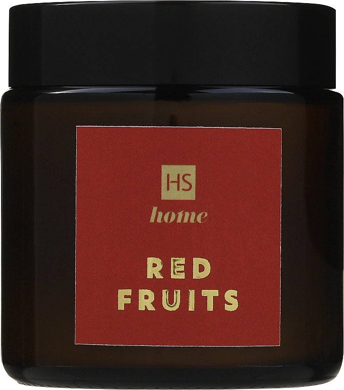 Натуральная ароматическая свеча из соевого воска с ароматом клубники и земляники - HiSkin Home Red Fruits, 100 мл - фото N1