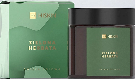 Натуральна ароматична свічка із соєвого воску з ароматом зеленого чаю - HiSkin Home Green Tea, 100 мл - фото N2