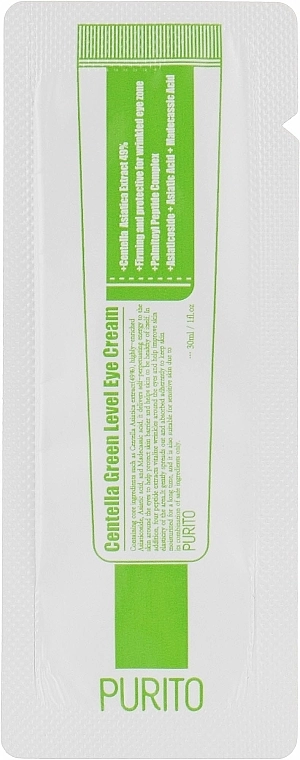 Підтягуючий крем для повік з пептидами та центелою - PURITO Centella Green Level Eye Cream, пробник, 1 мл - фото N1