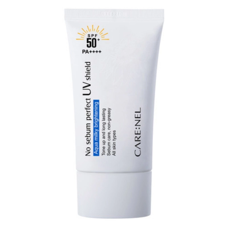 Солнцезащитный себорегулирующий крем - Carenel No Sebum Perfect Uv Shield Spf50 Pa++++, 50 мл - фото N1