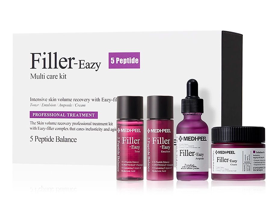 Антивозрастной набор для упругости кожи лица с пептидами - Medi peel Filler Eazy 5 Peptide Multi Care Kit, 4 продукта - фото N1