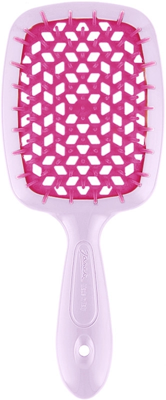 Расческа для волос - Janeke Small Superbrush, лавандовая с фуксией, маленькая - фото N1