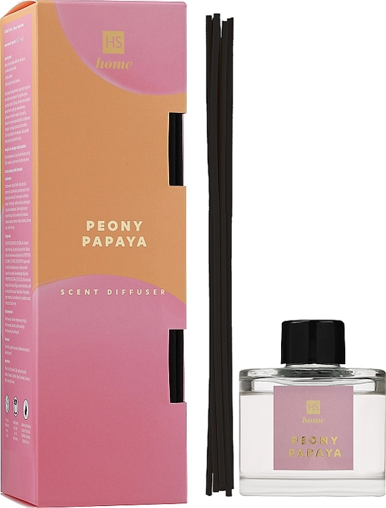 Аромадифузор "Півонія-папая" - HiSkin Home Fragrance Peony Papaya, 90 мл - фото N1