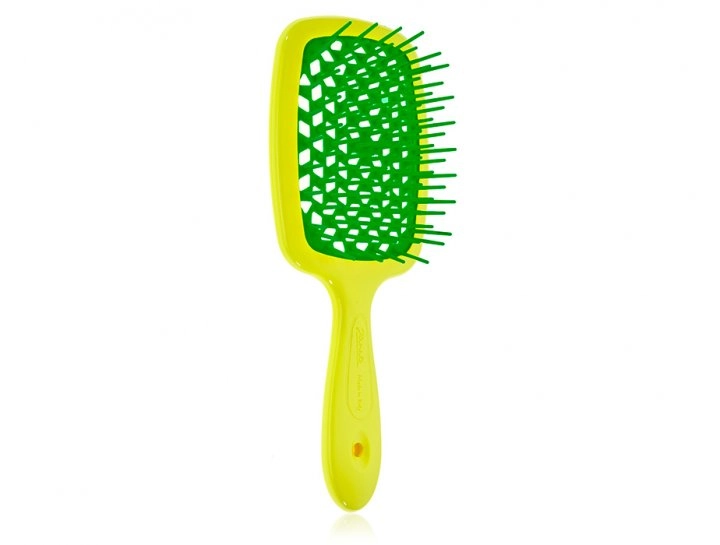 Расческа для волос - Janeke Superbrush, неоново-зелена - фото N2