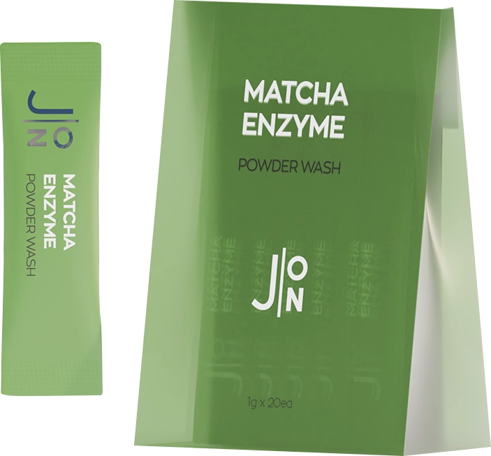 Очищающая энзимная пудра с матчей - J:ON Matcha Enzyme Powder Wash, 1 г, 20 шт - фото N1