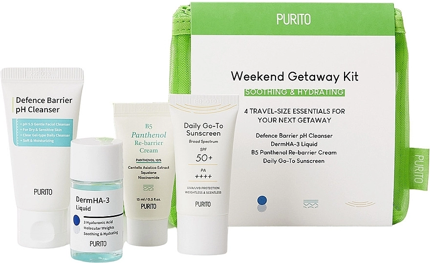 Набор мини средств для лица - PURITO Weekend Getaway Kit, 4 средства - фото N1