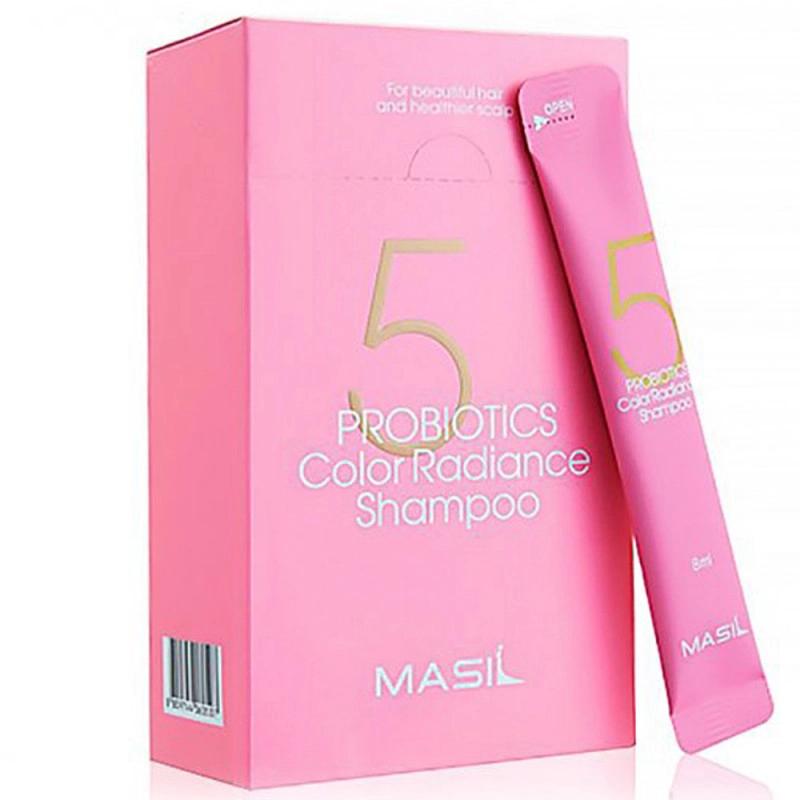 Шампунь для защиты цвета окрашенных волос с пробиотиками - Masil 5 Probiotics Color Radiance Shampoo, 20x8 мл - фото N1