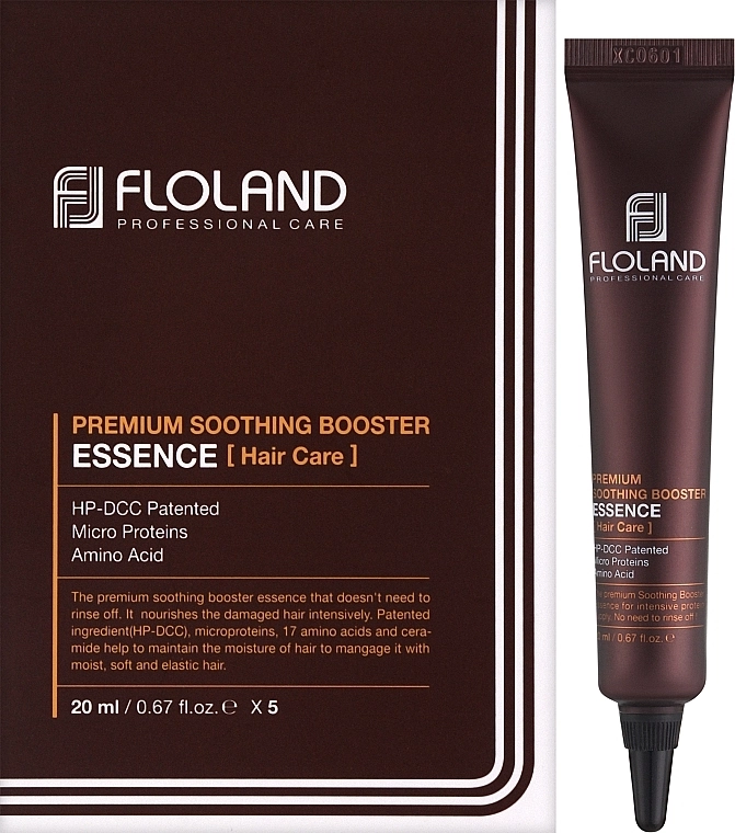 Сироватка-бустер для пошкодженого волосся - Floland Premium Soothing Booster Essence, 20 мл, 5 шт - фото N1