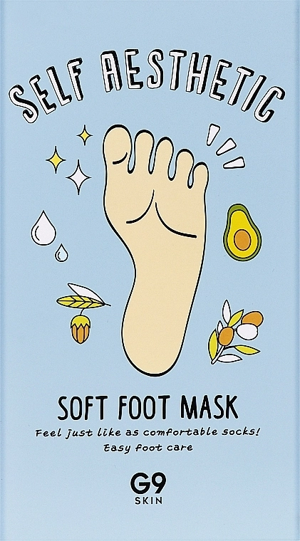 Смягчающая маска для ног - G9Skin Self Aesthetic Soft Foot Mask, 12 мл, 5 шт - фото N2