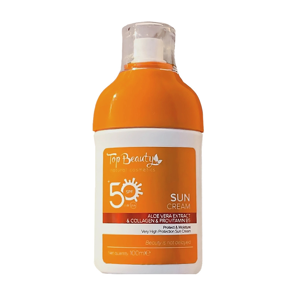 Солнцезащитный крем "Для лица и тела" с алоэ вера, коллагеном - Top Beauty В5 Top Beauty Sun Cream SPF 50, 100 мл - фото N1