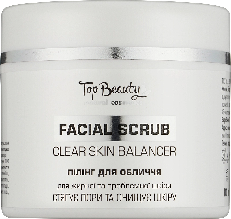 Скраб для жирной и проблемной кожи лица - Top Beauty Facial Scrub Clear Skin Balancer, 100 мл - фото N1