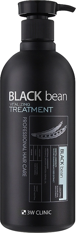 Восстанавливающий бальзам для волос - 3W Clinic Black Bean Vitalizang Treatment, 500 мл - фото N1