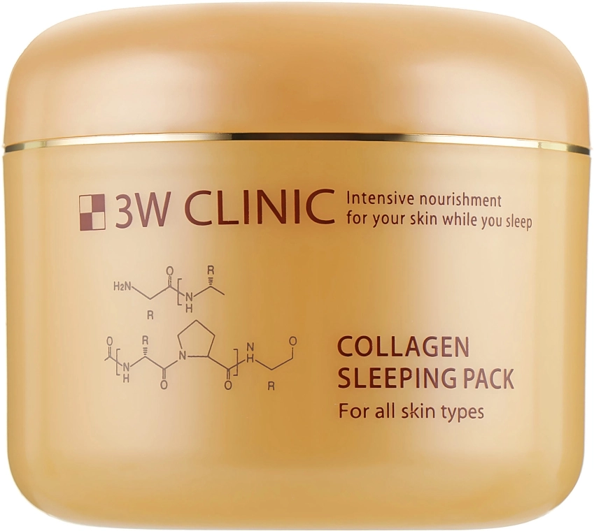 Увлажняющая ночная маска для лица с коллагеном - 3W Clinic Collagen Sleeping Pack, 100 мл - фото N1