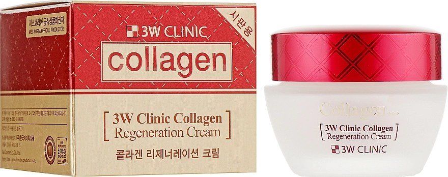 Регенерирующий крем для лица с коллагеном - 3W Clinic Collagen Regeneration Cream, 60 мл - фото N2