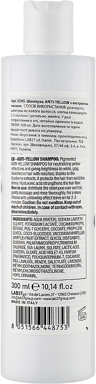 Italicare Шампунь для волосся з антижовтим ефектом Antiglallo Shampoo - фото N2