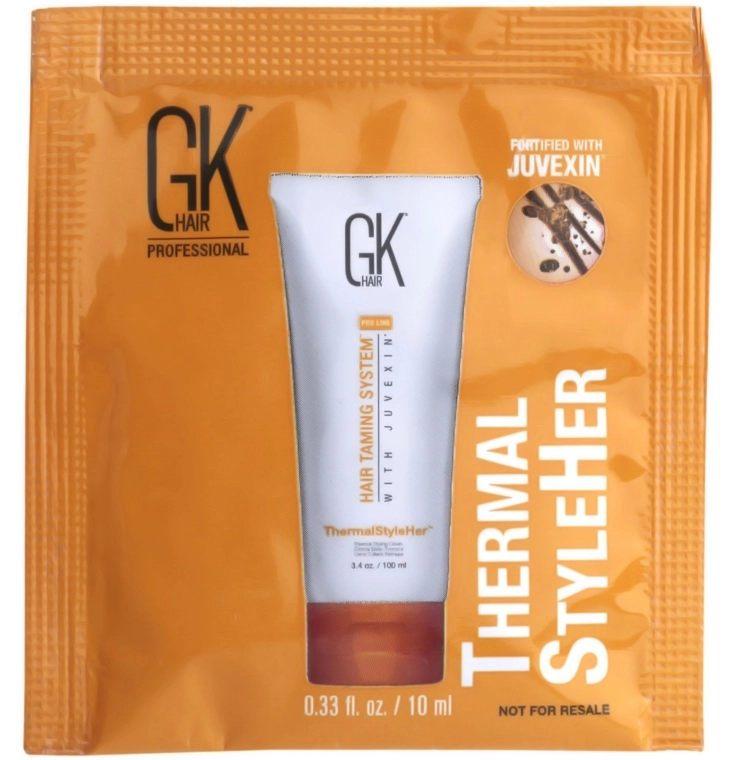 Защитный крем для горячей укладки волос - GKhair Hair Thermal Style Her, пробник, 10 мл - фото N1
