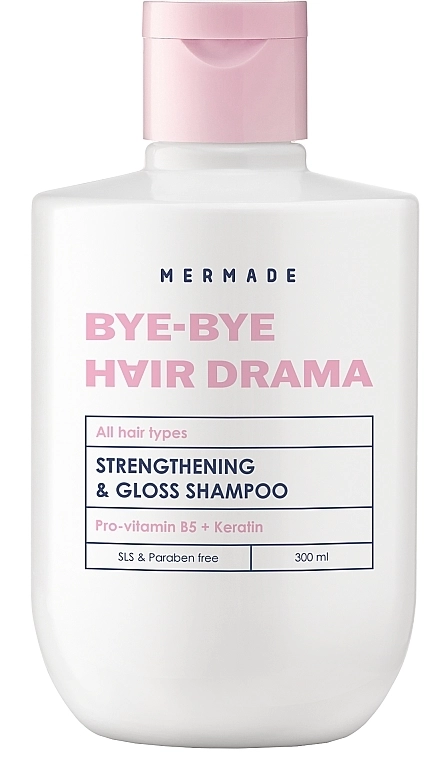 Mermade Шампунь для укрепления и сияния волос Keratin & Pro-Vitamin B5 Strengthening & Gloss Shampoo - фото N3